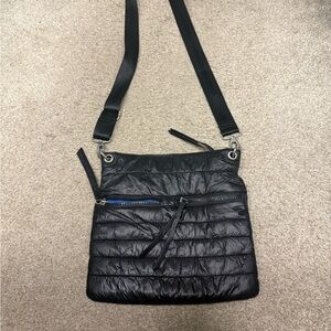 Sondra Roberts Black Quilted Crossbody Bag